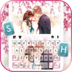 sakura love keyboard backgroun android application logo